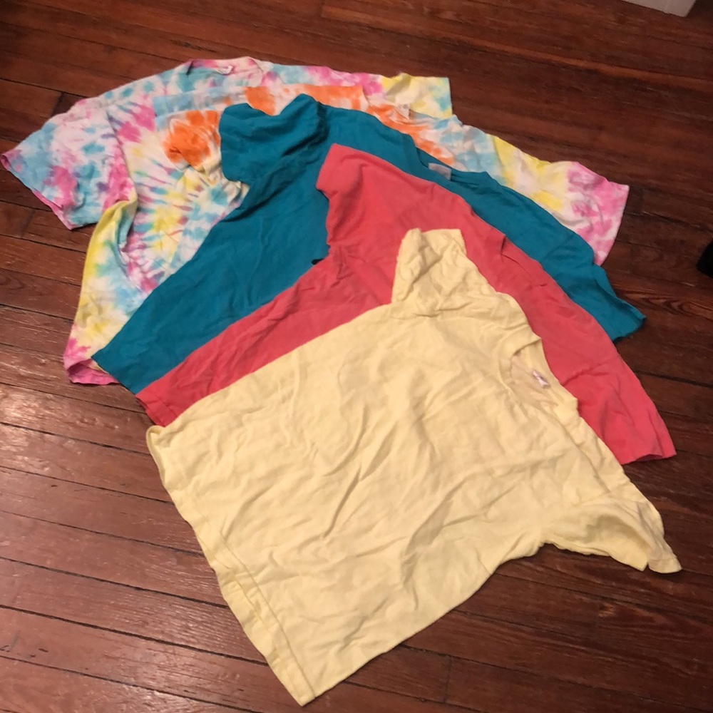 Vintage single stitch t-shirts various sizes & colors lot of 5 shirts